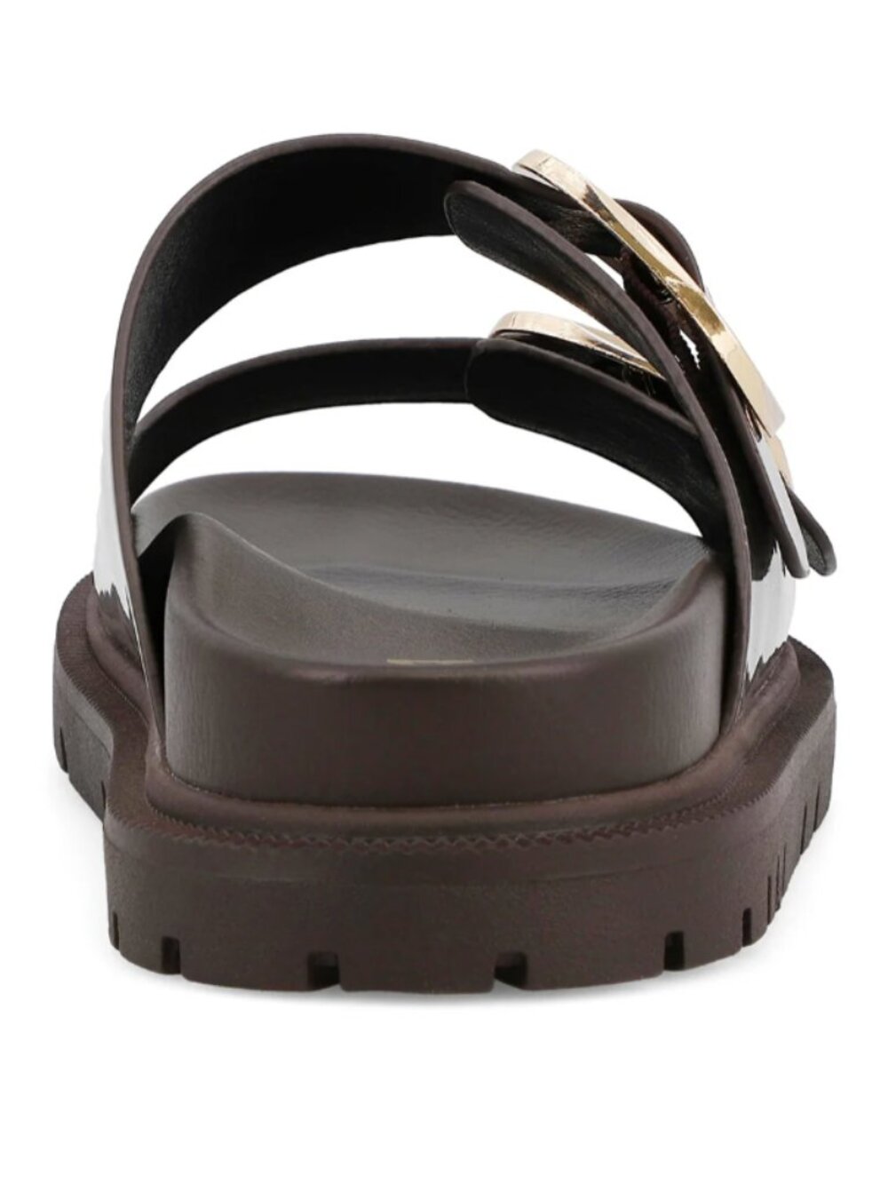 New! MIA Gen Double Buckle Slides, Women's Sandal Brown Coffee Size 8 - Picture 5 of 10